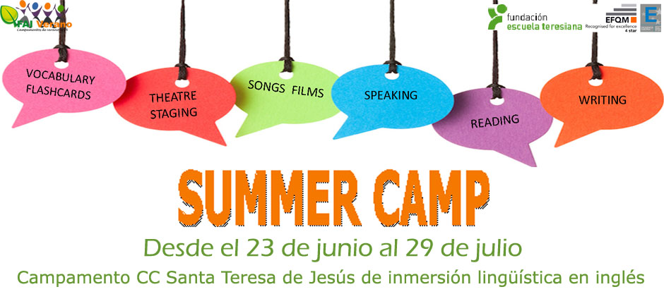 Campamento de verano 100% inglés en CC Santa Teresa de Jesús